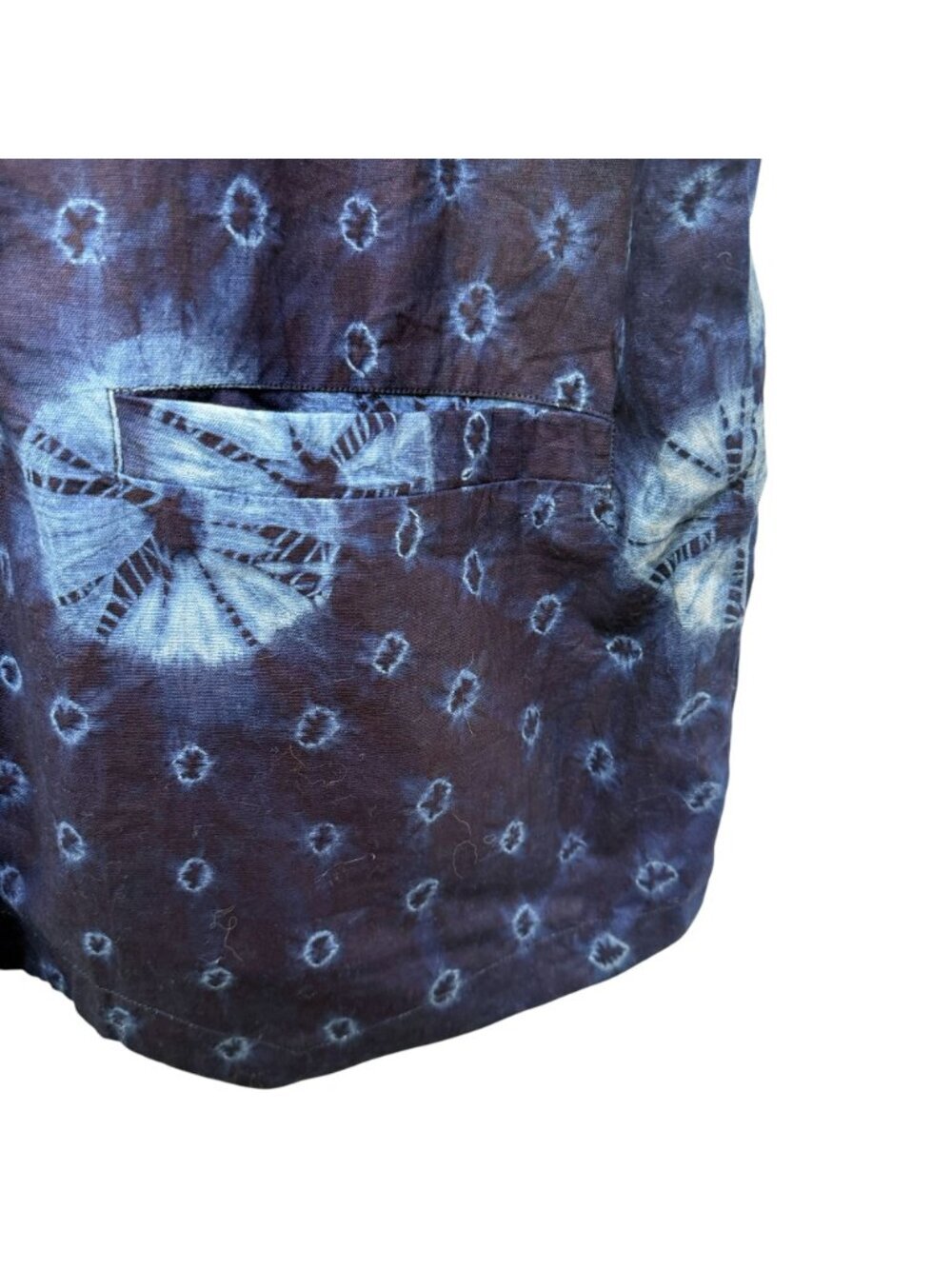 Spirit of Courage Nnamdi Ibenagu Vest Large Oversized Blue Tie Dye Africa Unisex - Picture 8 of 9